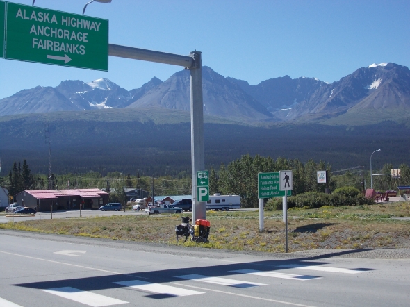 El haines junction  donde se toma la Alaska highway hacia la frontera con USA.